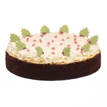 Peppermint Candy Cheesecake With Seasonal Decoration